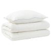 vidaXL Bettdecke und Kissen Set 2 stk. 140x200 cm 4 Jahreszeiten Wolle