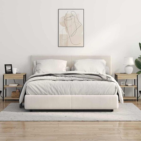 vidaXL Nachttisch 2 pcs Sonoma-Eiche 41 x 31 x 51 cm Holzwerkstoff