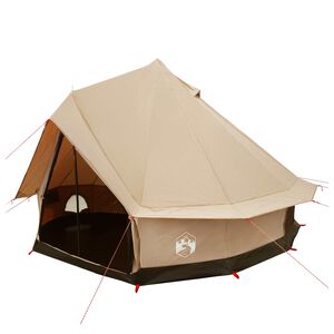 vidaXL Familienzelt Creme 6-Personen Polybaumwolle