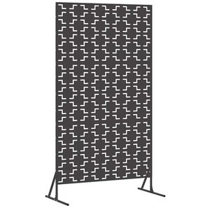 vidaXL Sichtschutz 100 x 50 x 180 cm Stahl Schwarz