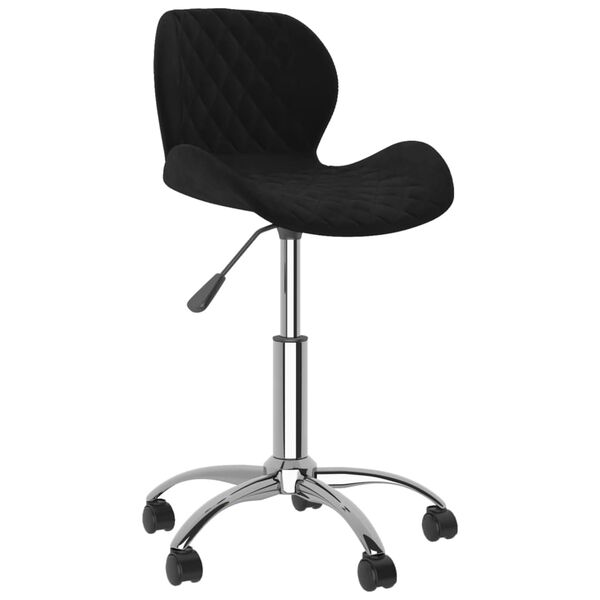 vidaXL Esszimmerst&uuml;hle 6 Stk. Drehbar Schwarz Samt