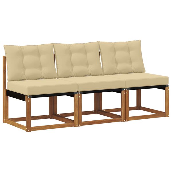 vidaXL 3 St&uuml;ck Outdoor Mittelsofa