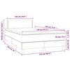 vidaXL Boxspringbett mit Matratze Dunkelblau 120x190 cm Samt