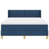 vidaXL Boxspringbett mit Matratze mit Kopfteil Blau 190 x 140 cm Stoff