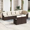 vidaXL Gartensofa-set mit Kissen 8 pcs Braun Poly-Rattan