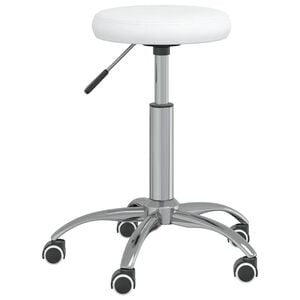 vidaXL Massagehocker Kunstleder Wei&szlig;