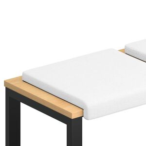 vidaXL Bankkissen 2 stk. Stoff Wei&szlig; Tiefe 35 cm