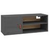 vidaXL Wandschrank Grau 80x30x30 cm Massivholz Kiefer