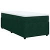 vidaXL Boxspringbett mit Matratze Dunkelgr&uuml;n 80x200 cm Samt