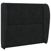 vidaXL Kopfteil Ohr Schwarz 80 x 23 x 6 cm Samt