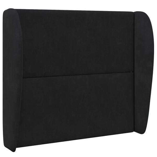 vidaXL Kopfteil Ohr Schwarz 80 x 23 x 6 cm Samt