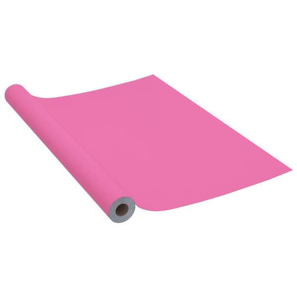 vidaXL Selbstklebende M&ouml;belfolie Hochglanz-Rosa 500x90 cm PVC