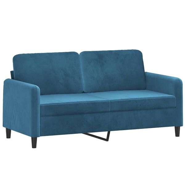 vidaXL 2-Sitzer-Sofa Blau 140 cm Samt
