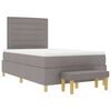 vidaXL Boxspringbett mit Matratze Taupe 120 x 200 cm Stoff