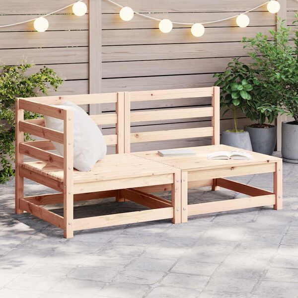 vidaXL 2-tlg. Garten-Lounge-Set Massivholz Kiefer