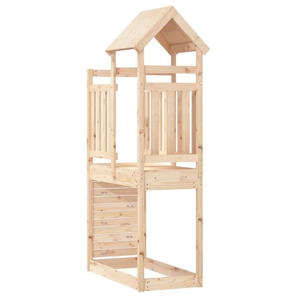 vidaXL Spielturm Braun 53 x 110,5 x 214 cm Massives Kiefernholz