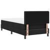 vidaXL Boxspringbett mit Matratze Schwarz 100 x 200 cm Stoff