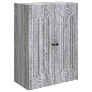 vidaXL Wandschrank Grau Sonoma 66 x 34,5 x 90 cm Holzwerkstoff
