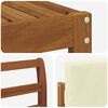 vidaXL Outdoor-Sofagarnitur 5 pcs Natur und Creme Massivholz Akazie