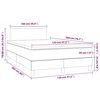 vidaXL Boxspringbett mit Matratze Hellgrau 120x200 cm Stoff