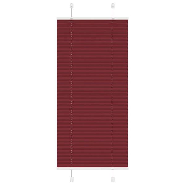 vidaXL Plissee Bordeauxrot 60x100 cm Stoffbreite 59,4 cm Polyester