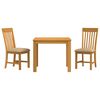 vidaXL Essgruppe 3 stk. Beige Massivholz Eiche
