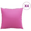 vidaXL Streupillows Uni 4 pcs Rosa 60 x 60 cm Polyesterstoff