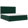 vidaXL Ottoman-Bett mit Matratzen Dunkelgrün 180x200 cm Samt
