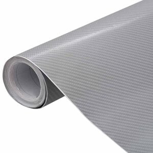 vidaXL Autofolien 2 Stk. 4D Silber 100x150 cm+50x150 cm