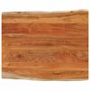 vidaXL Tischplatte 100x80x3,8cm Rechteckig Massivholz Akazie Baumkante