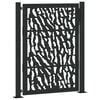 vidaXL Gartentor Schwarz 100x125 cm Stahl Trace Design