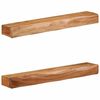 vidaXL Wandregale 2 Stk. 80x17x8 cm Massivholz Akazie