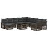 vidaXL Gartensofa-set 12 stk. Grau und Dunkelgrau Poly-Rattan