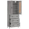 vidaXL Highboard Grau Sonoma 69,5x34x180 cm Holzwerkstoff