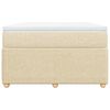 vidaXL Boxspringbett mit Matratze Creme 120x190 cm Stoff