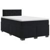 vidaXL Boxspringbett mit Matratze Schwarz 120 x 190 cm Samt