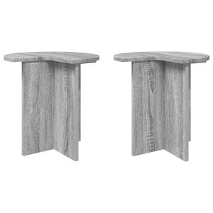 vidaXL Beistelltisch 2 pcs Graues Sonoma &Oslash; 39 x 38 cm Holzwerkstoff
