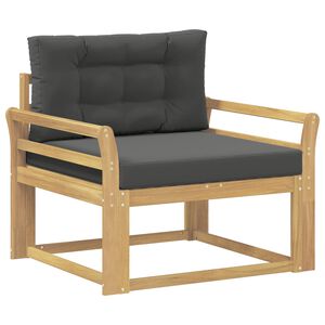 vidaXL Outdoor Mittelsofa Polyester Wei&szlig;