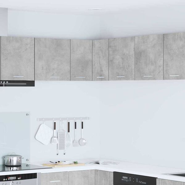 vidaXL H&auml;ngeschrank Betongrau und Wei&szlig; 57 x 57 x 40 cm Holzwerkstoff
