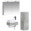 vidaXL Badezimmerschrank-Set 4 pcs Betongrau 50 x 14,5 x 70 cm