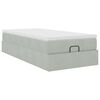 vidaXL Ottoman-Bett mit Matratze Hellgrau 90x200 cm Samt