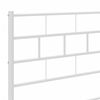vidaXL Bettgestell mit Kopfteil Metall Wei&szlig; 160x200 cm