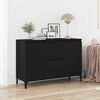 vidaXL Sideboard Schwarz Eichen-Optik 104 x 35 x 70 cm Holzwerkstoff