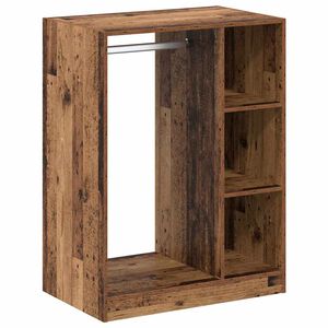vidaXL Kleiderschrank mit Regal mit Speicher Altholz 77 x 48 x 102 cm