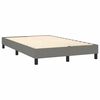 vidaXL Boxspringbett mit Matratze & LED Dunkelgrau 120x200 cm Stoff