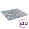 vidaXL Mosaikfliese 11 pcs Grau und Blau 50 x 50 cm Glas