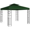 vidaXL Pavillon 3 x 3 x 2,68 m Gr&uuml;n Polyester und Stahl