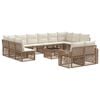 vidaXL Gartensofa-set 13 stk. Beige und Cremewei&szlig; Poly-Rattan