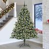 vidaXL K&uuml;nstlicher Weihnachtsbaum mit 300 LEDs mit St&auml;nder Gr&uuml;n 240 cm