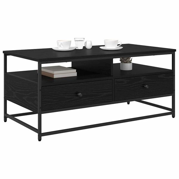 vidaXL Couchtisch Schwarz Eichen-Optik 100 x 51 x 45 cm Holzwerkstoff